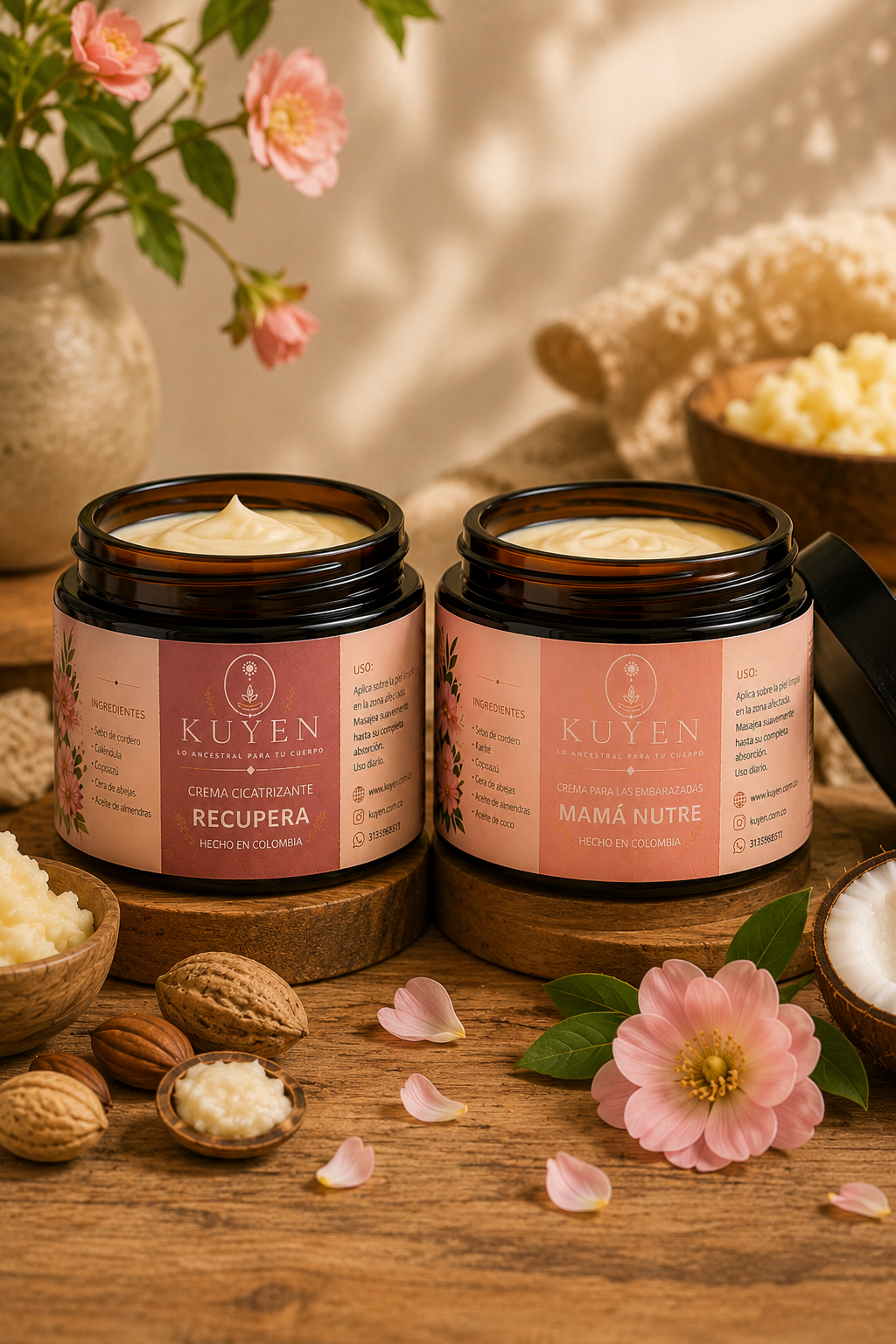 Combo Crema Para Estrías y Piel de Mamá con Sebo de Res Natural