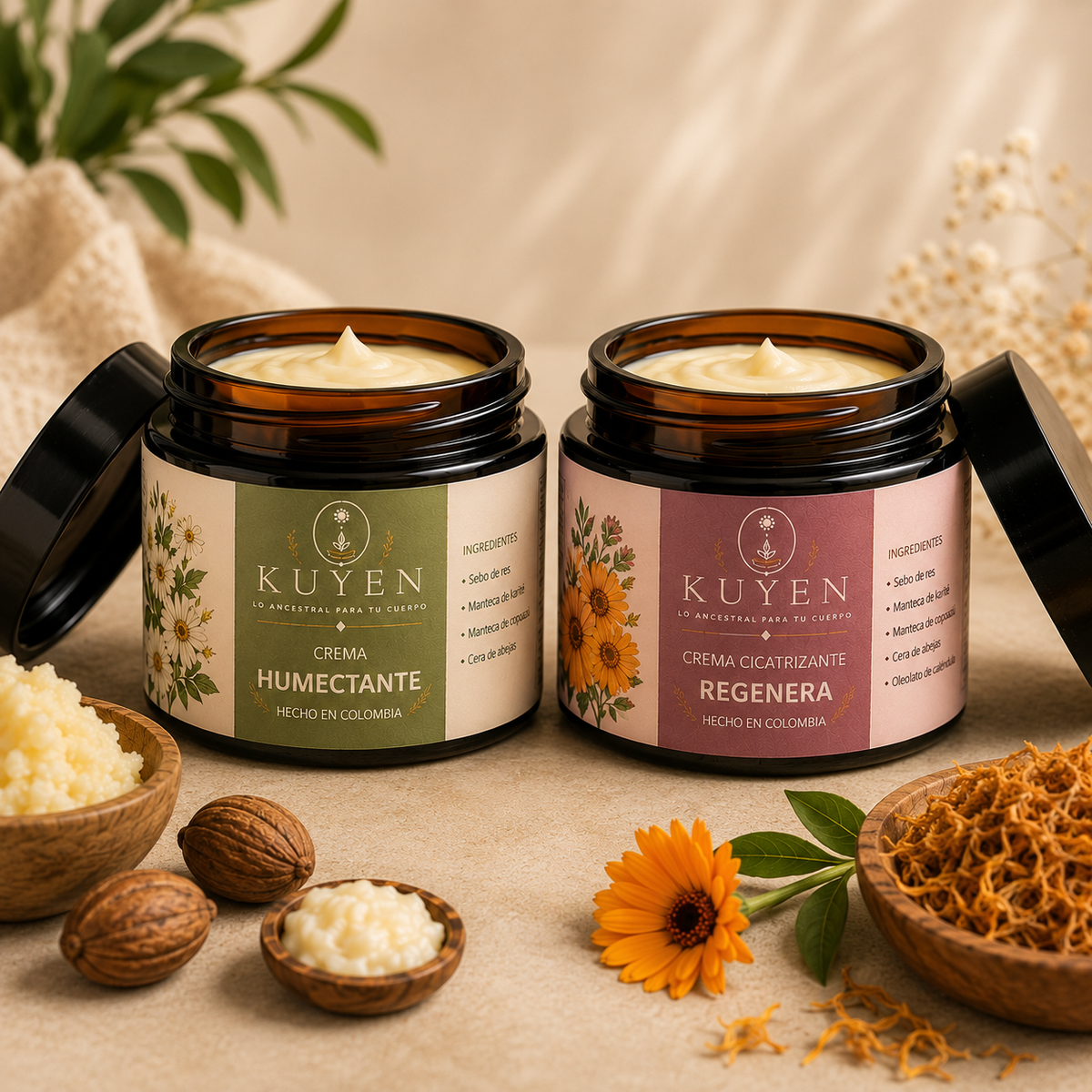 Combo Crema Humectante y Para Cicatrices con Sebo de Res Natural